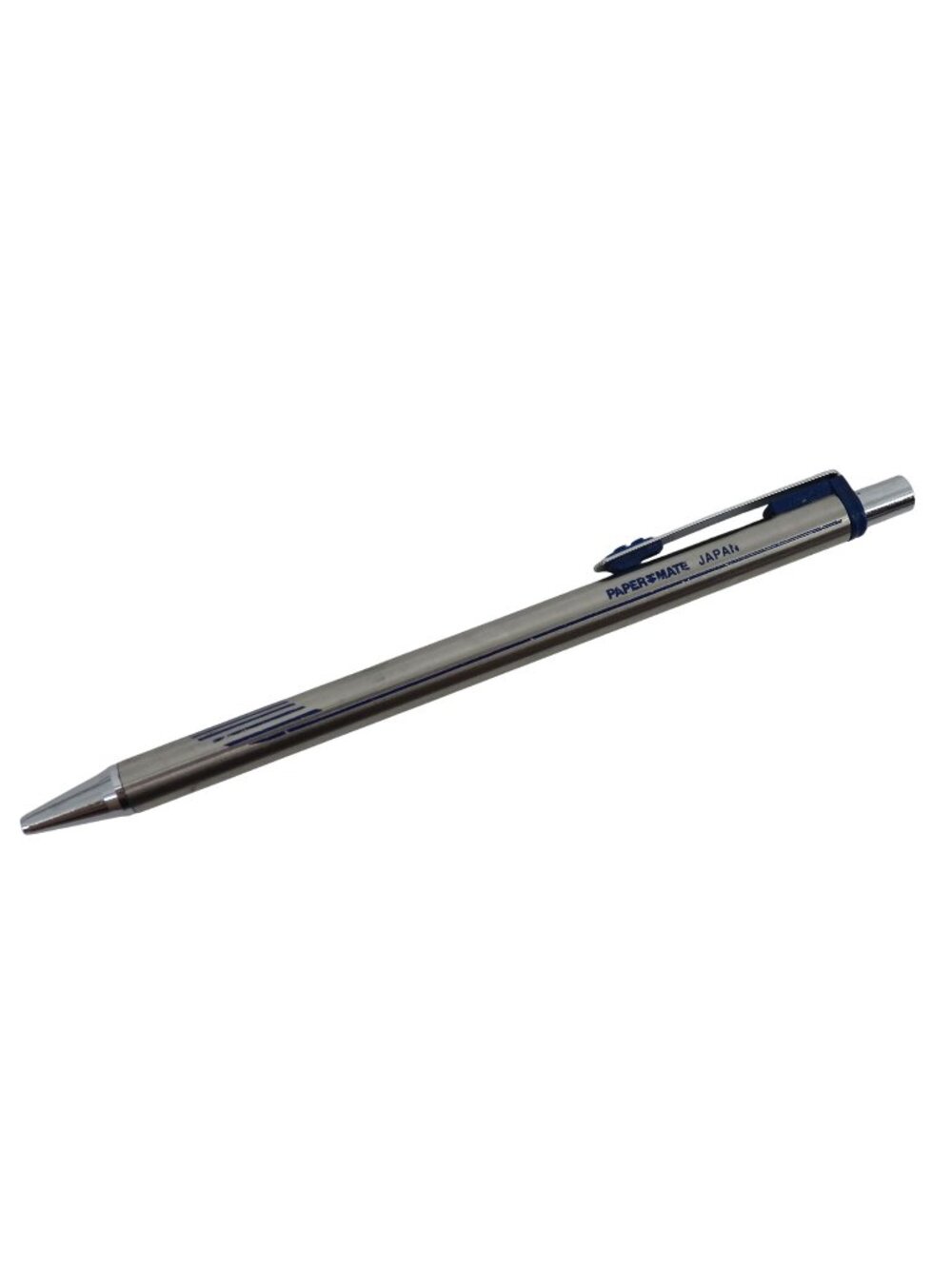 VTG Paper Mate PowerPoint Ballpoint Pen Stainless Steel Made In Japan 1980s